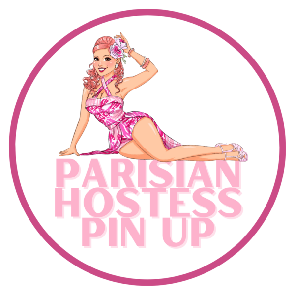 Parisian Hostess Pin Up Sticker